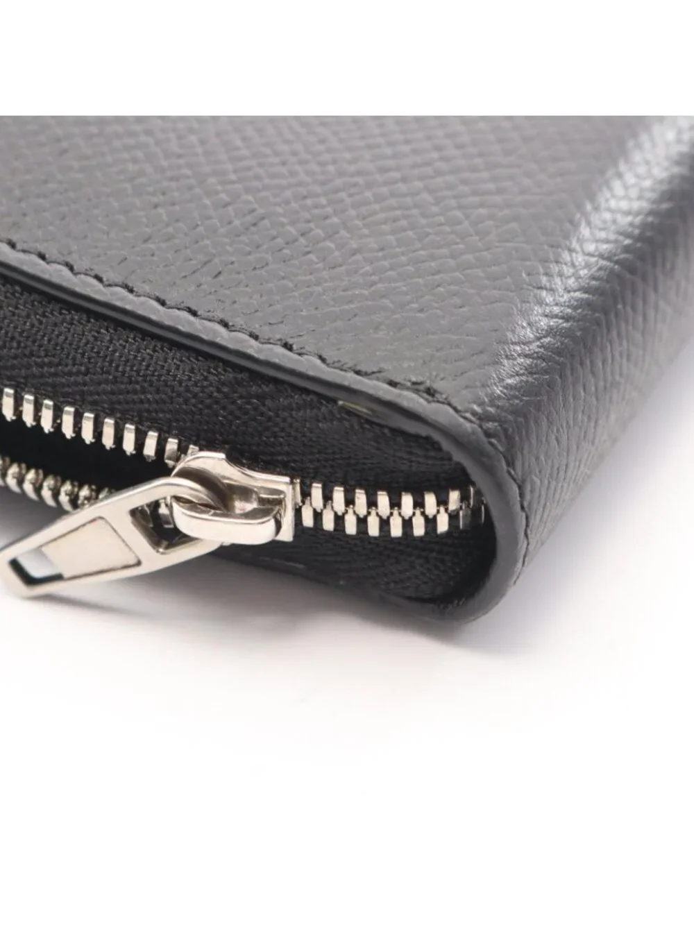 Balenciaga Round Length Wallet Black Leather
